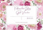 Kaftans that Bling gift card with floral background and $200 value for stylish fashion gifts
