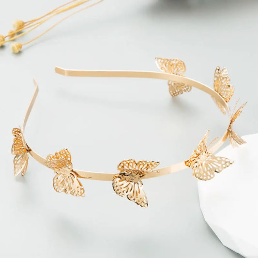 Gold leaf Headband Gold Butterfly Designed Headband Kaftans that Bling  Kaftans that Bling