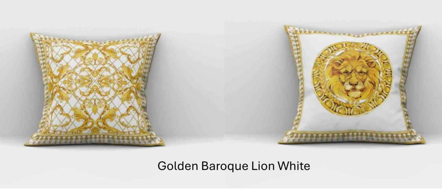 Silky Cushion Cover Baroque Gold
