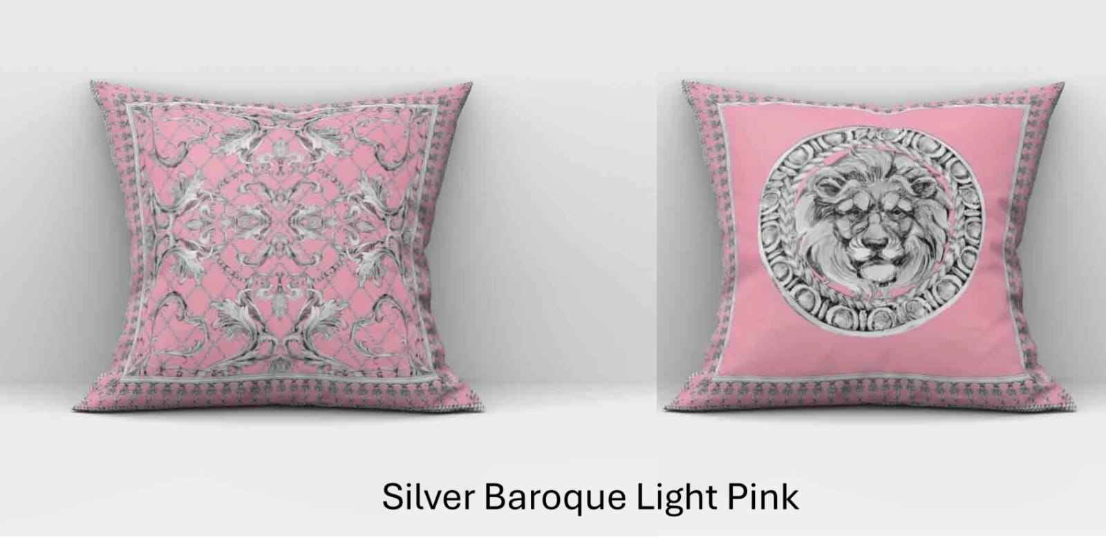 Silky Embellished Cushion Cover Baroque Pink