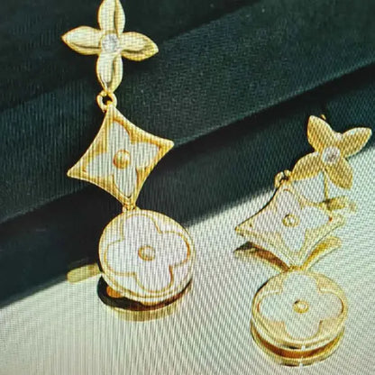 LV 24K Earrings at Kaftans that Bling 