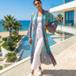 Long Embellished Silky Kimono