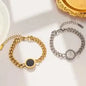 Luxurious Stainless Steel Bracelet mother of Pearl