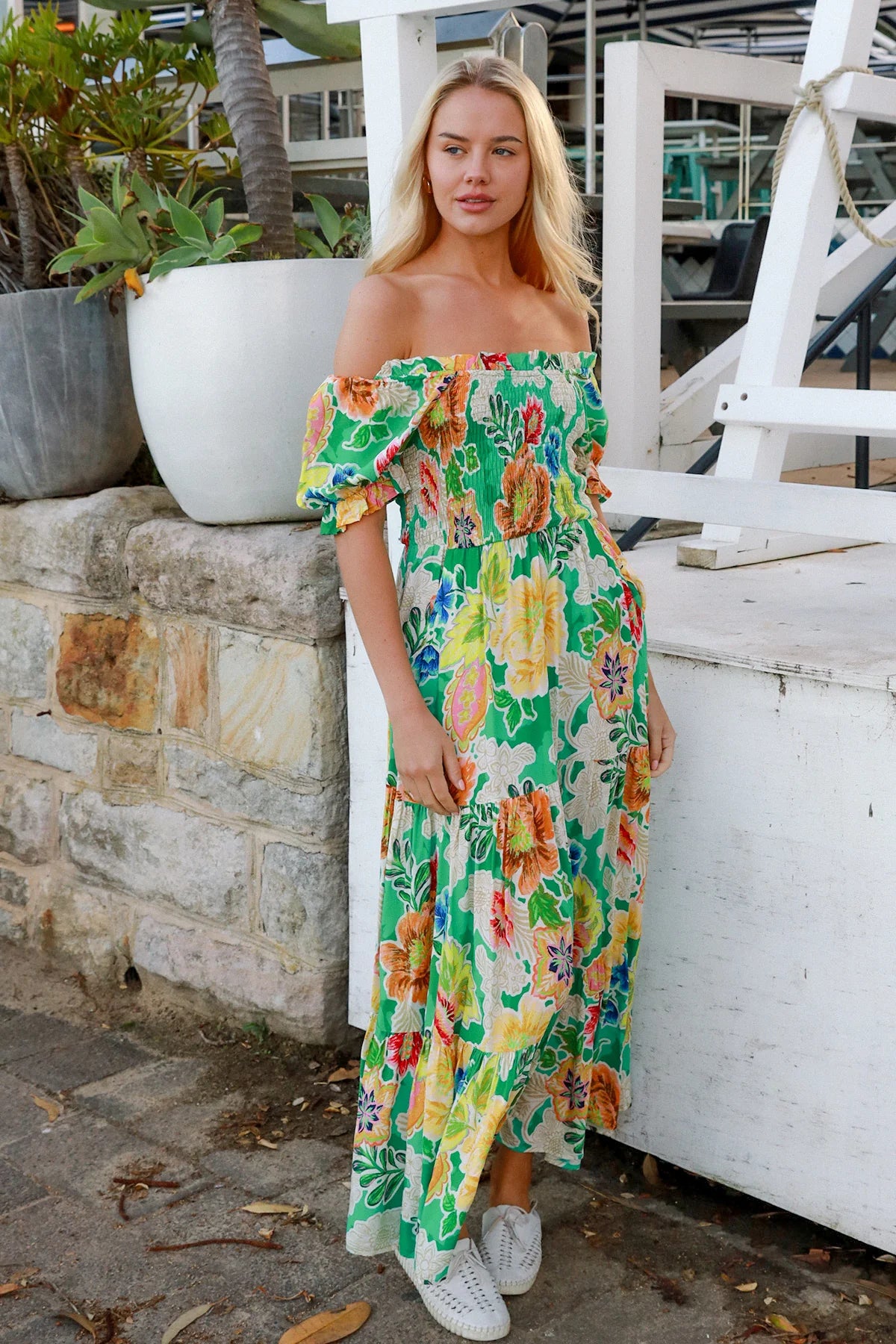  Violet Maxi Dress Kianna Green at Kaftans that Bling 