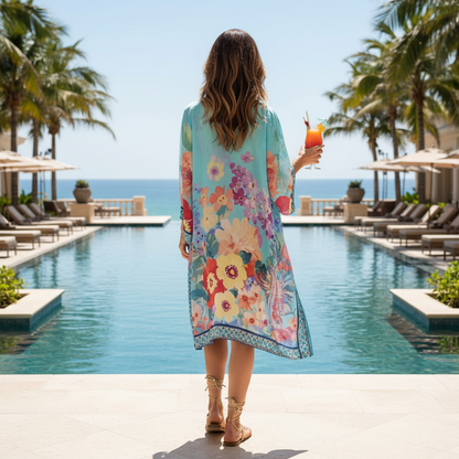 Pure Silk Kimono Blossom by Kaftans that Bling