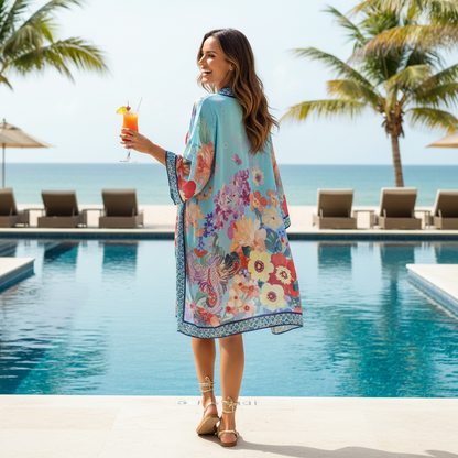 Pure Silk Kimono Blossom by Kaftans that Bling