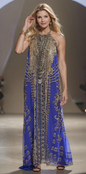 Long Necklace Maxi Dress Glitz Glam Sapphire by Kaftans that Bling 