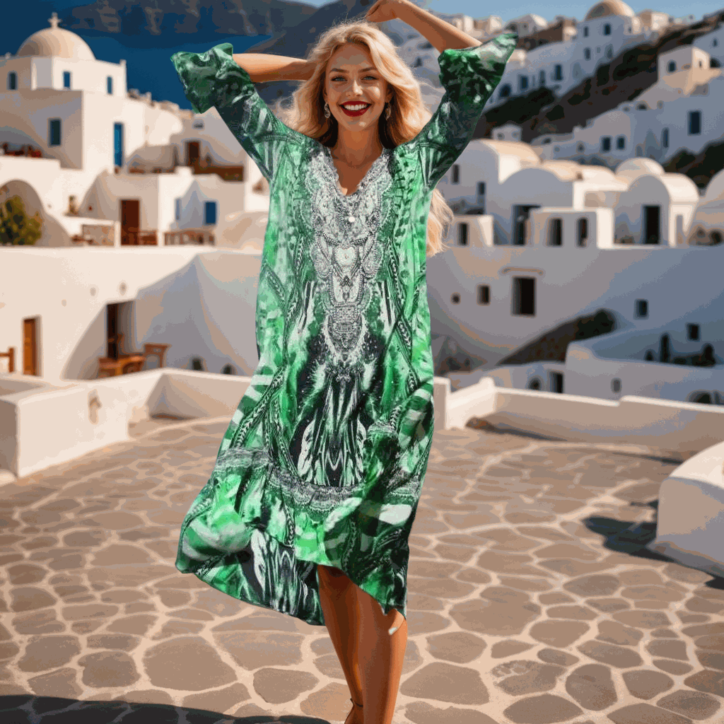 Silk Hi-Low Frill Dress - Saffron- by Fashion Spectrum