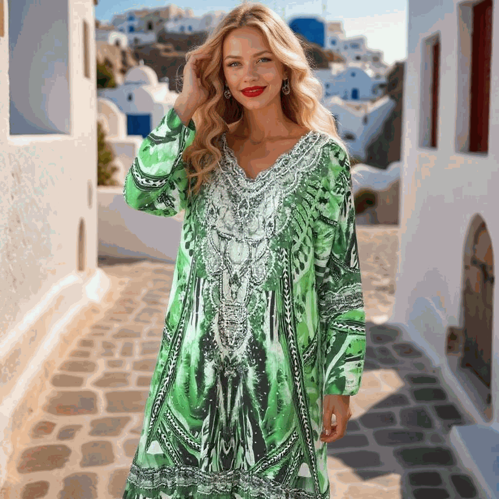 Silk Hi-Low Frill Dress - Saffron- by Fashion Spectrum