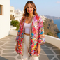 Silk Embellished Kimono jacket  Magic Forest