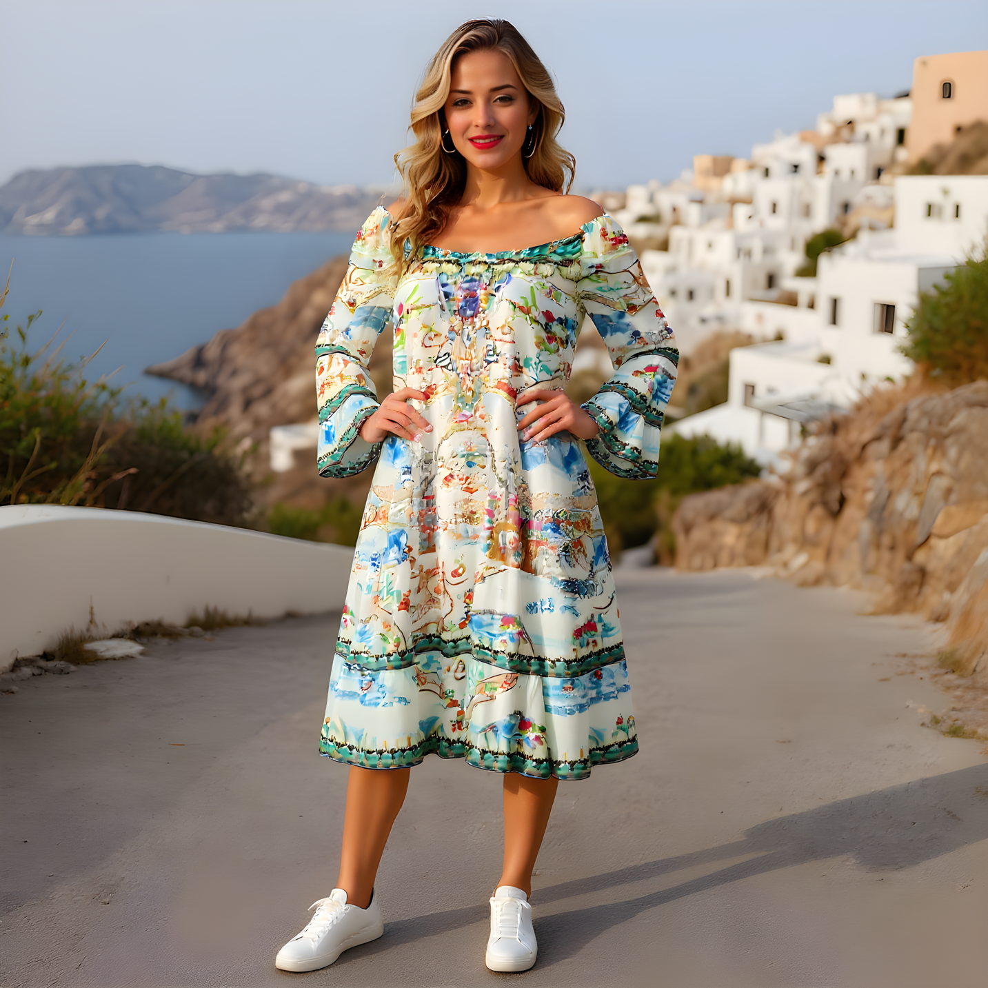 Embellished Silk Gypsy Dress Sorrento at Kaftans that Bling