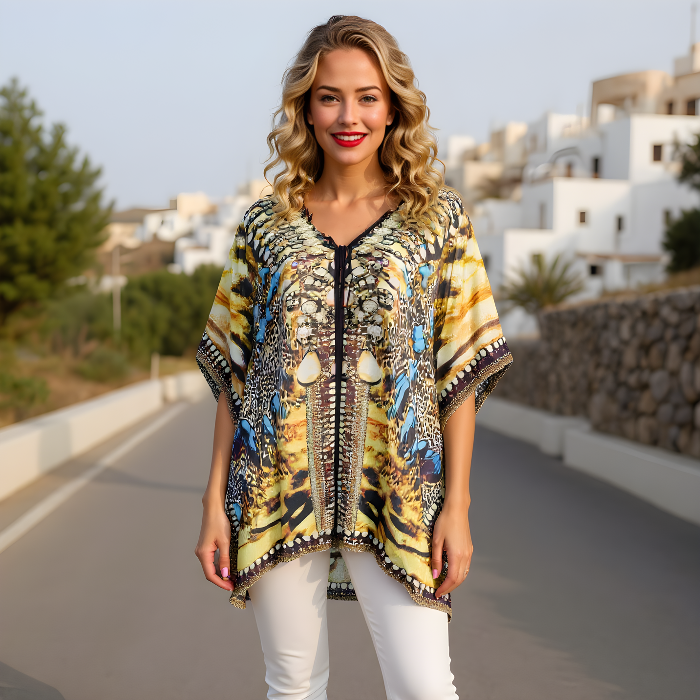 Silk Coverup jacket Cheetah at kaftans that bling