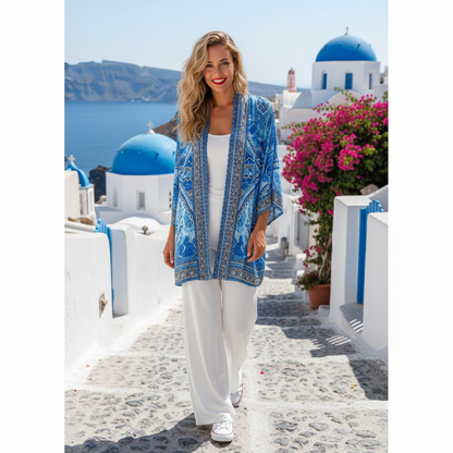 Silk Embellished Kimono jacket  Monet at Kaftans that Bling