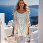 Silk Embellished Hi-Low Kaftan Top | Kaftans that Bling | Luxury Resort Wear