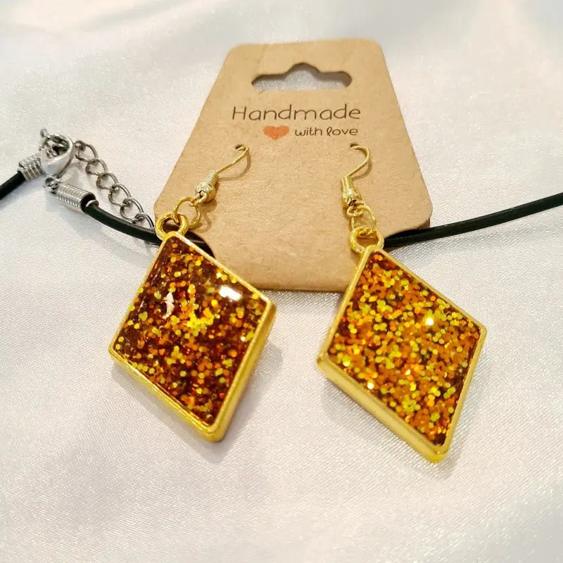 Bling Resin Handcrafted Earrings