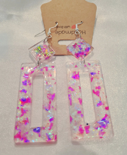 Bling Resin Handcrafted Earrings - Kaftans that Bling