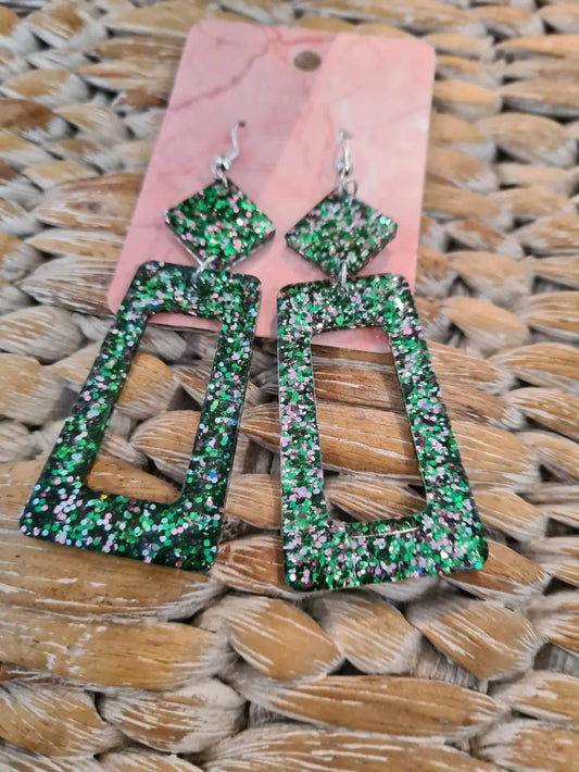 Bling Resin Handcrafted Earrings