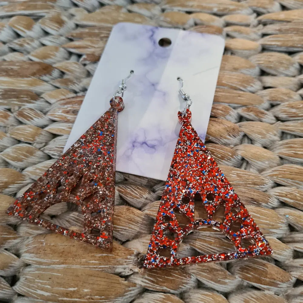 Bling Resin Handcrafted Earrings