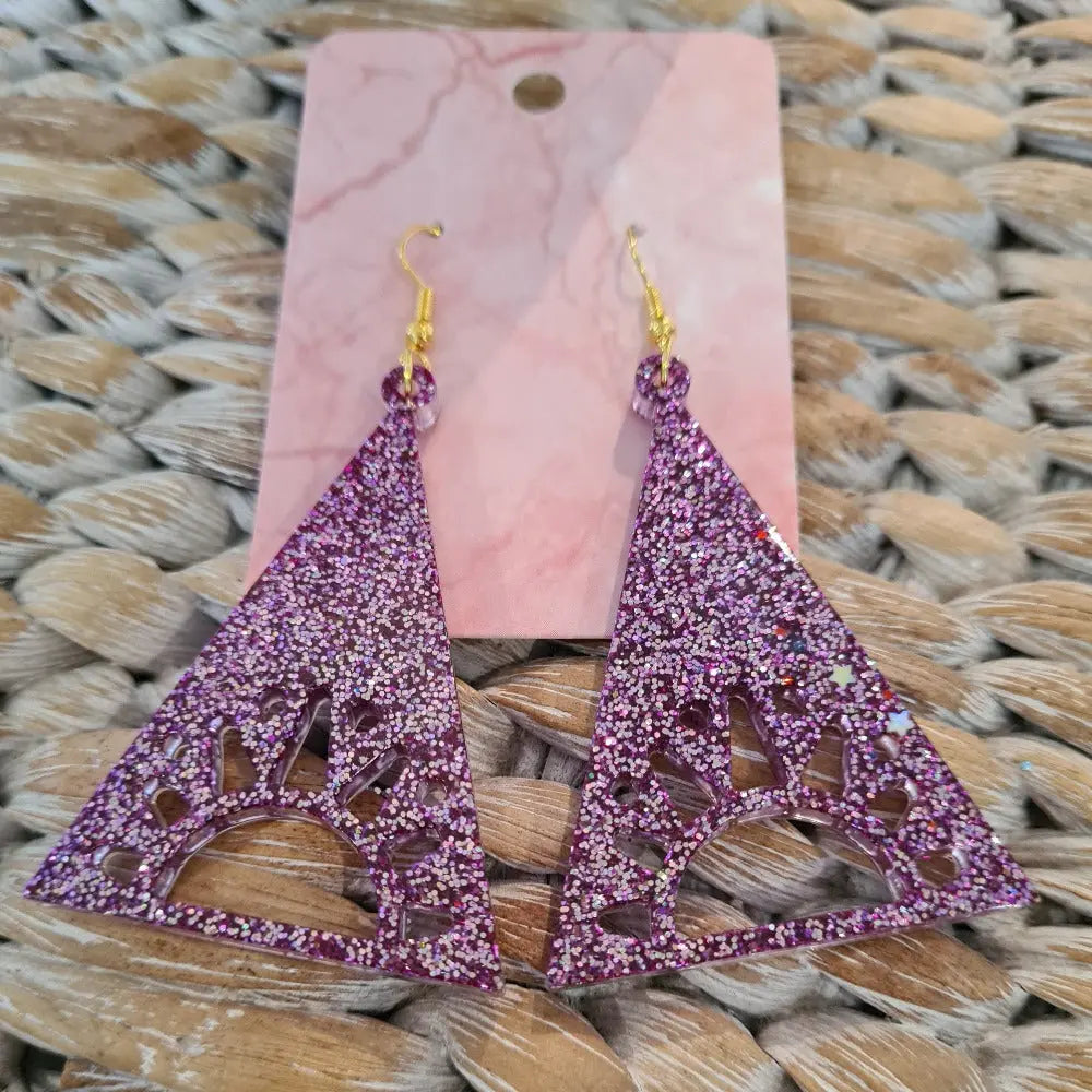 Bling Resin Handcrafted Earrings