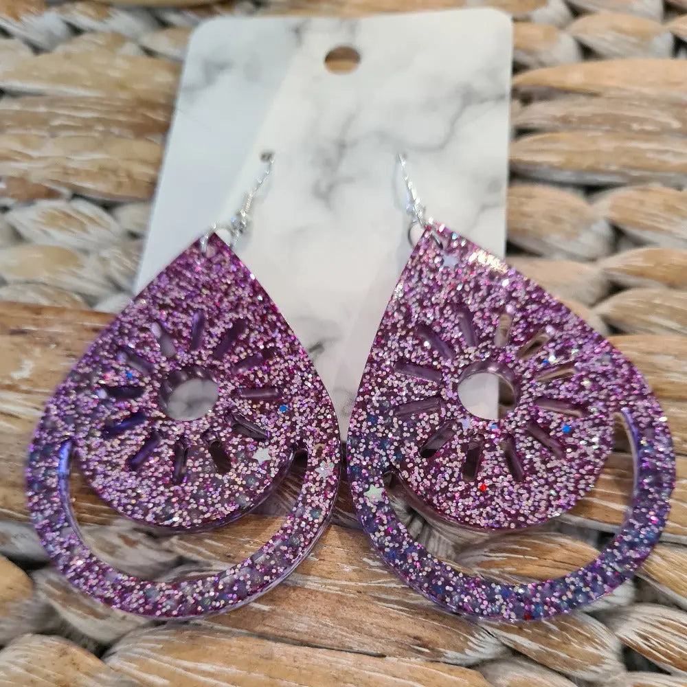 Bling Resin Handcrafted Earrings - Kaftans that Bling Resin Earrings