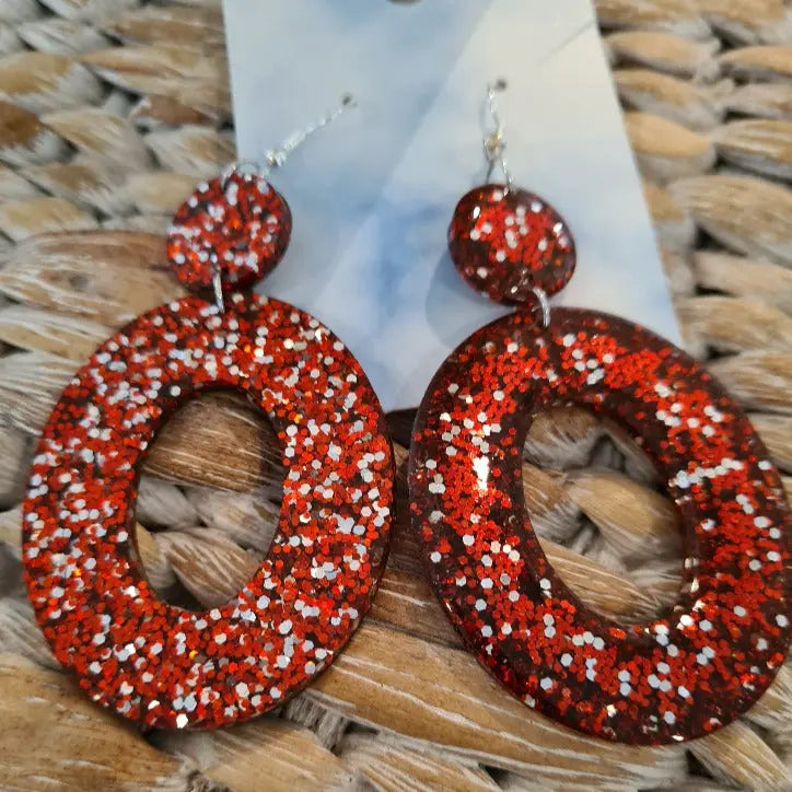 Bling Resin Handcrafted Earrings