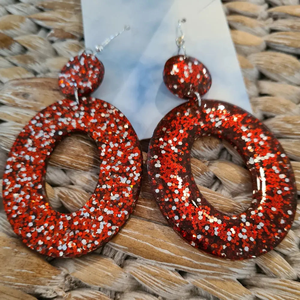 Bling Resin Handcrafted Earrings