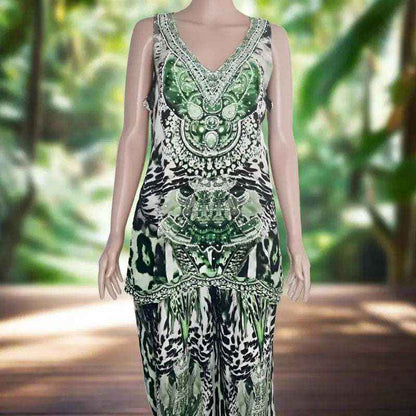 Garbo green silk cami
