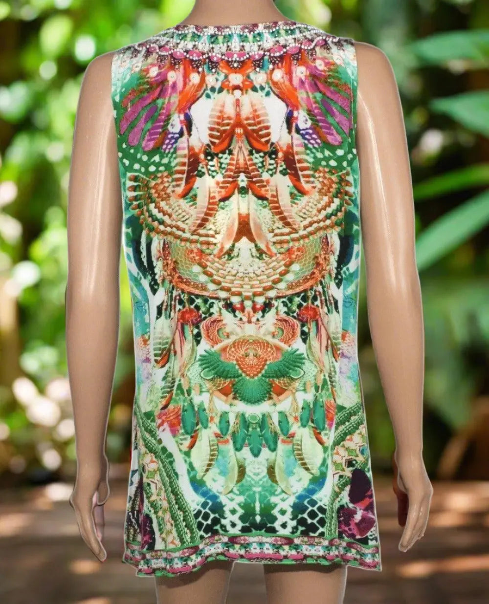 Paradise green silk cami - Kaftans that Bling