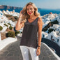 Silk Camisole Top Black at Kaftans that Bling