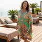 Short Embellished Silk Kaftan - Venus