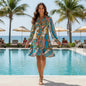 collar embellished frill dress