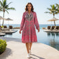 collar embellished frill dress Lioness pink by Kaftans that Bling