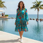 collar embellished frill dress