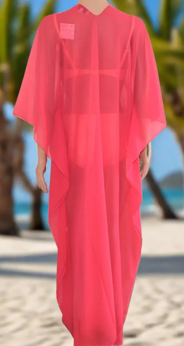 Hook Kaftan/Coverup-Fuchsia - Kaftans that Bling 