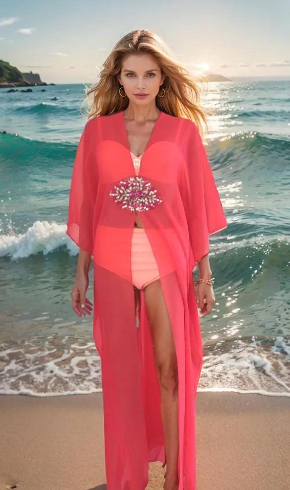 hook kaftan/coverup Hook Kaftan Coverup-Fuchsia Kaftans that Bling  Kaftans that Bling