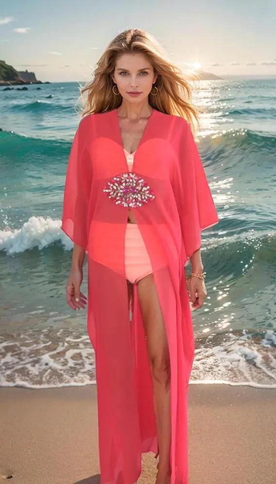 hook kaftan/coverup Hook Kaftan Coverup-Fuchsia Kaftans that Bling  Kaftans that Bling