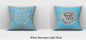 Silky Embellished Cushion Cover Baroque blue