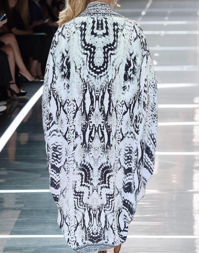 Long Silk Embellished Cape Tribal