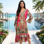 Silk Embellished Hi-Low Frill Dress Garden Delight