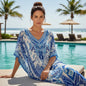 Long Box Embellished Silk Kaftan - Athena at kaftans that bling