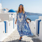 Long Box Embellished Silk Kaftan - Athena