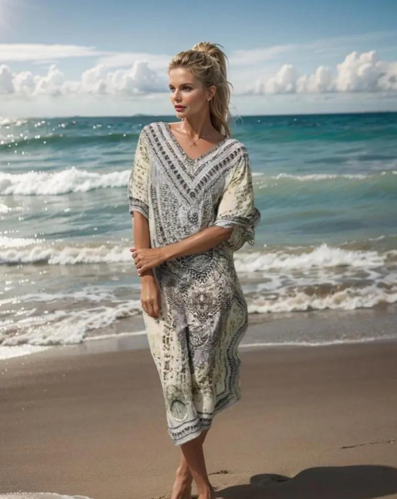 long silk kaftan Egyptian Long Silk Embellished Kaftan - Fashion Spectrum fashion spectrum  Kaftans that Bling