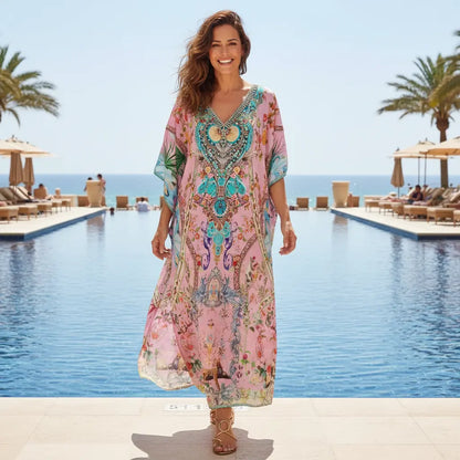 Long Embellished Kaftan - Enchanted