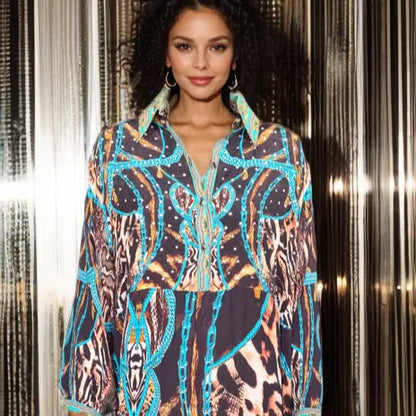 Leopard Luxe Silk Frill Maxi Dress - Unleash Your Inner Glamour