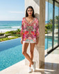 Silk Embellished Butterfly Top Tegan at Kaftans that Bling 