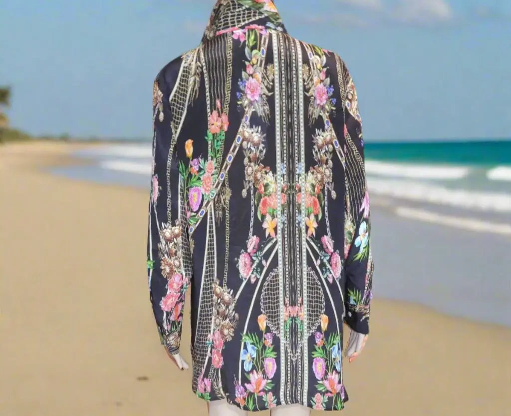 Silk Embellished Shirt-Capri - Kaftans that Bling