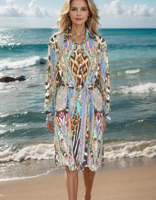 silk shirt dress Silk Shirt Dress Jungle fashion spectrum  Kaftans that Bling