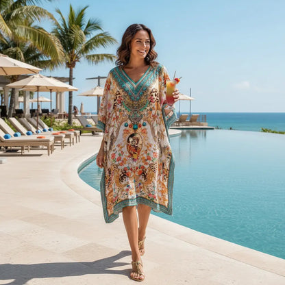 Short Embellished Kaftan Bardini