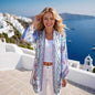 Zahara Silk Embellished Jacket Blue
