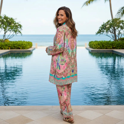Zahara Silk Embellished Jacket at kaftans that bling  